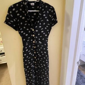 Aritzia button up midi dress